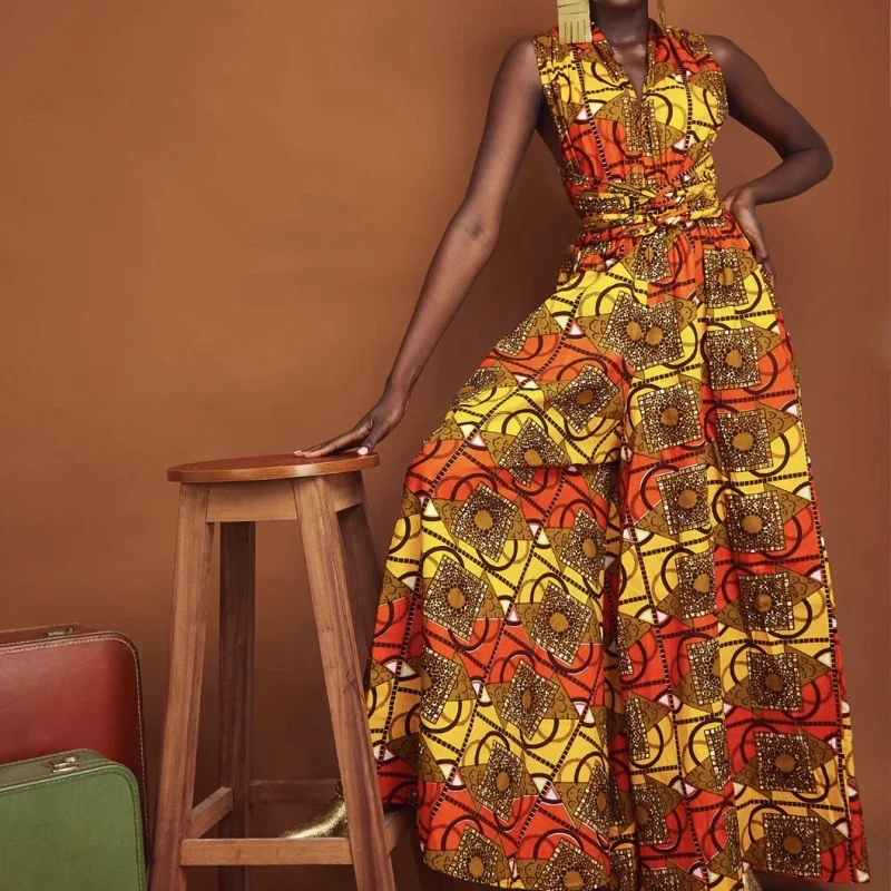 Одежда для женщин африканские комбинезоны с традиционным принтом африканская