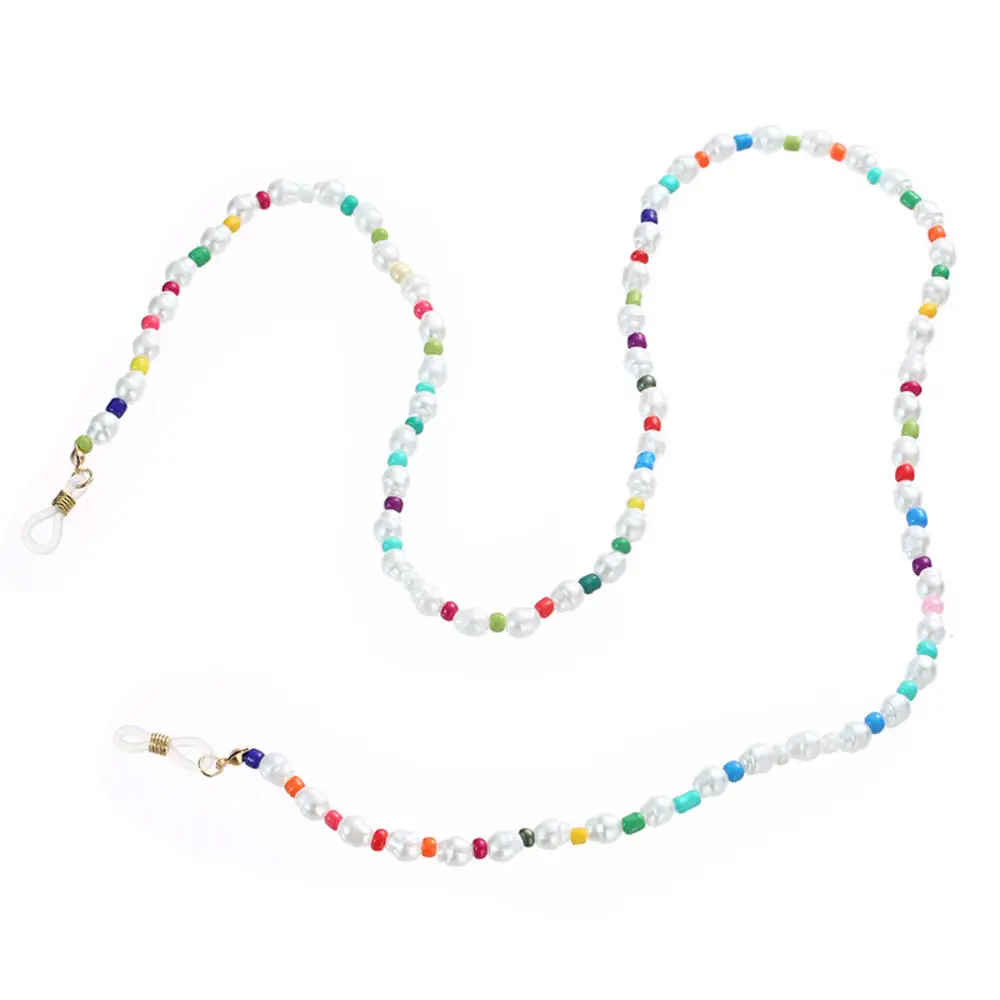 Модные милые женские очки цепь Красочные жемчужные бисером шнурок для очков