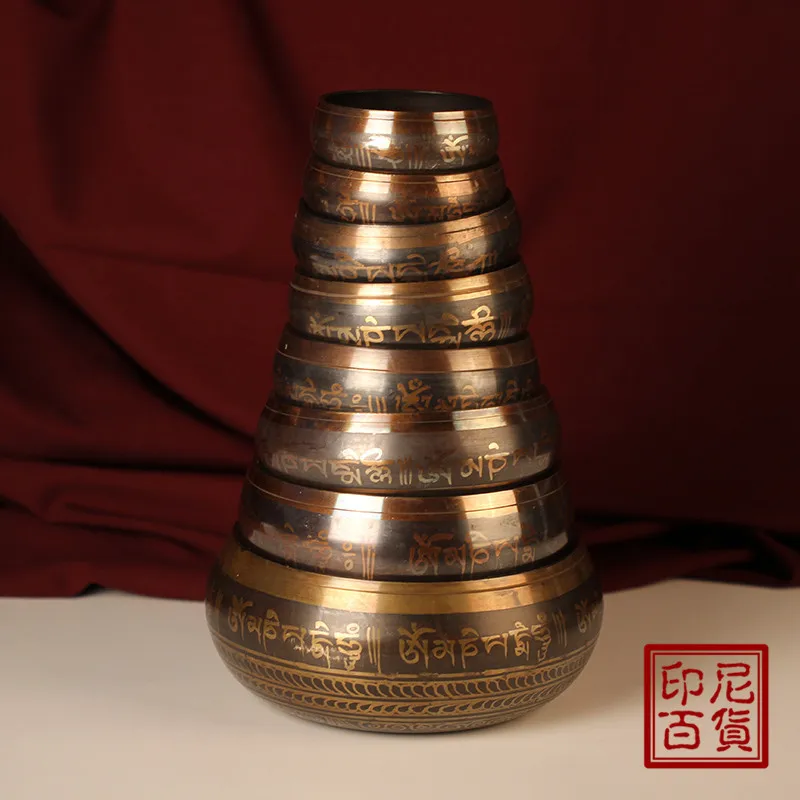 6 &quotЙога Тибет Поющая чаша Гималайская ручная чеканка чакра медитация религия