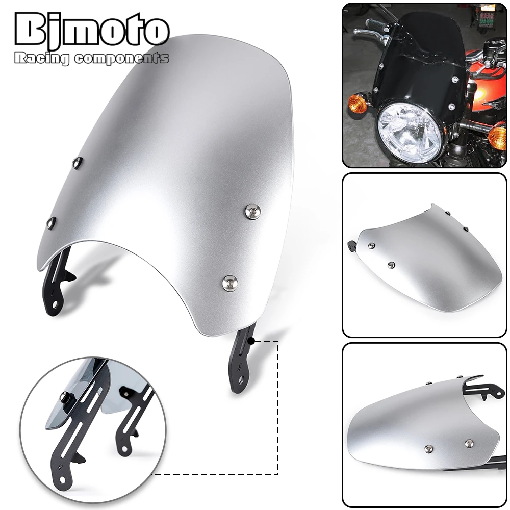 

BJMOTO лобовое стекло мотоцикла с кронштейном аксессуары для Triumph Bonneville T100 T120 Thruxton 900