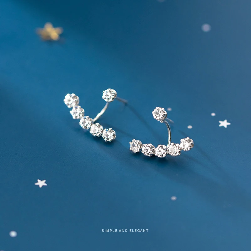 

Женские Висячие серьги-подвески Modian, из настоящего серебра 925 пробы с цирконием, геометрические, модные ювелирные украшения для свадьбы