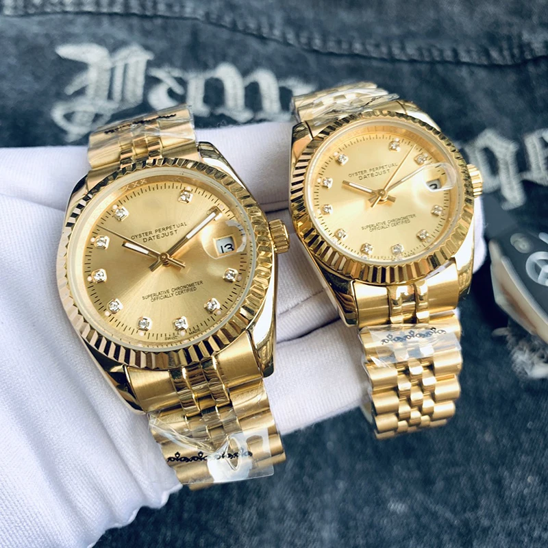 

Classic Men's Watch Stainless Steel Mechanical Watch Classic Luxury Couple Clock Sports Waterproof Men's AA+