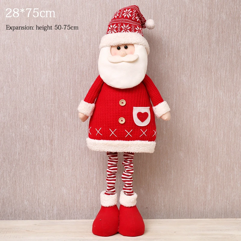 Большие размеры Рождественские куклы выдвижной Санта Клаус снеговик лося