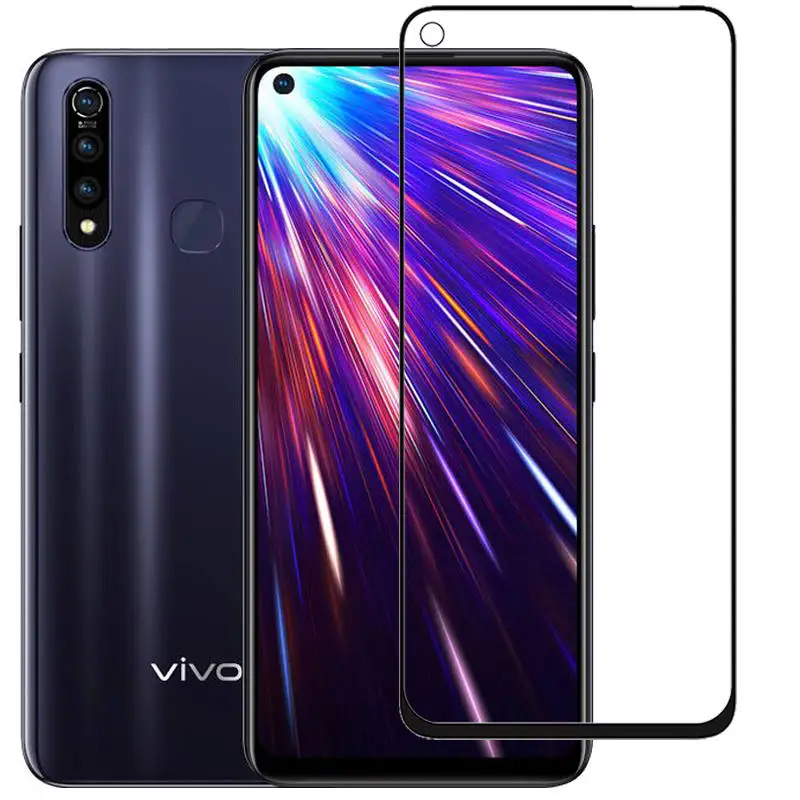 Экран Защитная крышка VIVO Z1 Pro закаленное стекло VIVO Z1 Pro Z1Pro VIVOZ1 Pro закаленное стекло VIVO Z1 профессиональная защитная пленка с полным покрытием - Цвет: Black