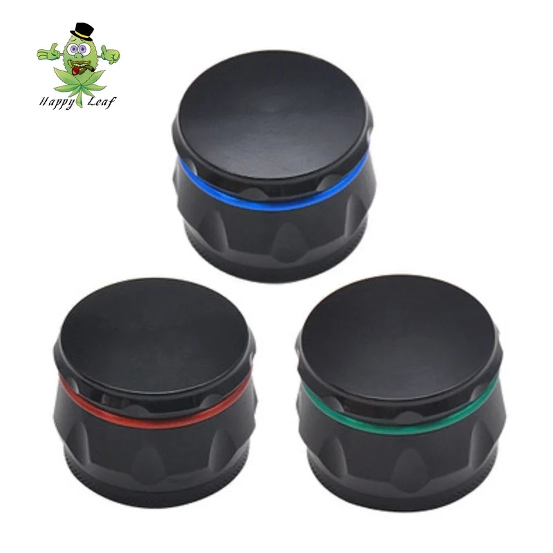 

4-Layers Zinc Alloy Weed Grinder 53mm Diameter Drum Shape Portable Tobacco Shredder Spice Crusher Smoking Accessories Men's Gift
