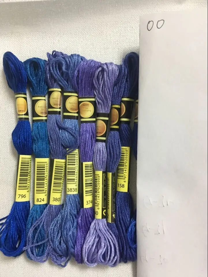 Нить для вышивки крестиком 8 цветов нить шитье моток пряжи рукоделия плетеный