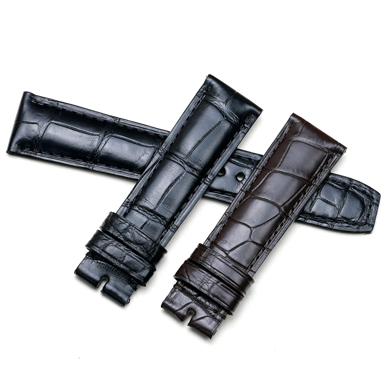 Ремешок из натуральной крокодиловой кожи для мужских часов 18/20/22 мм|leather alligator