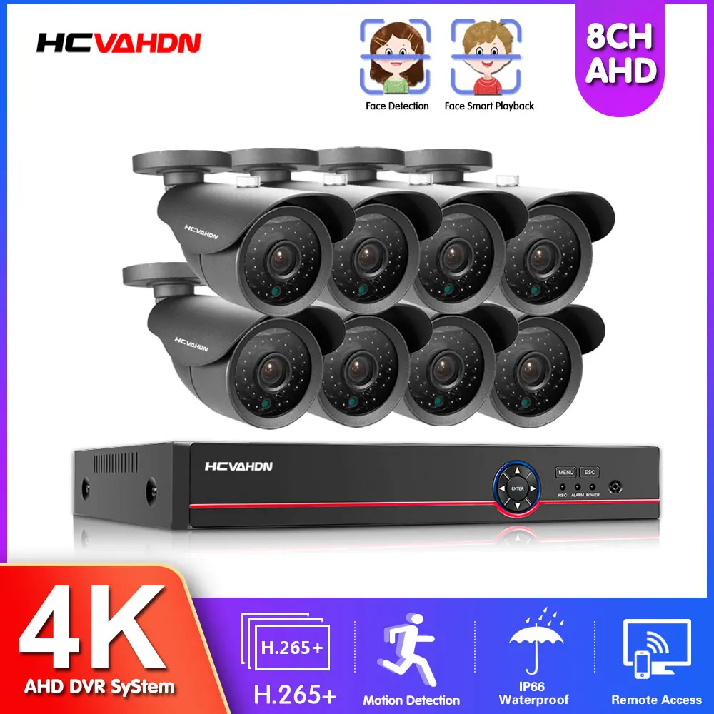 NINIVISION AHD CCTV система 16CH 1080P DVR комплект HDMI 1080N 1200TVL IR камера безопасности 16-канальный
