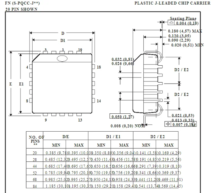 PLCC20 to DIP20 adapter PLCC20 Programmer adapter 20 PIN LCC SOCKET enlarge