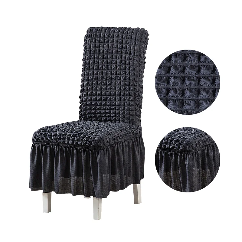 Seersucker растягивающийся чехол для столовой стульев кухонные Чехлы - Цена: 745.62