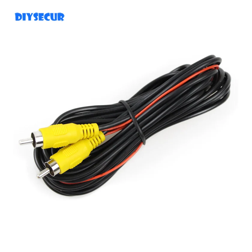 

DIYSECUR 10 meters AV RCA Extension Cable / Cord Video Cable for Rear View Camera and Monitor + Connector