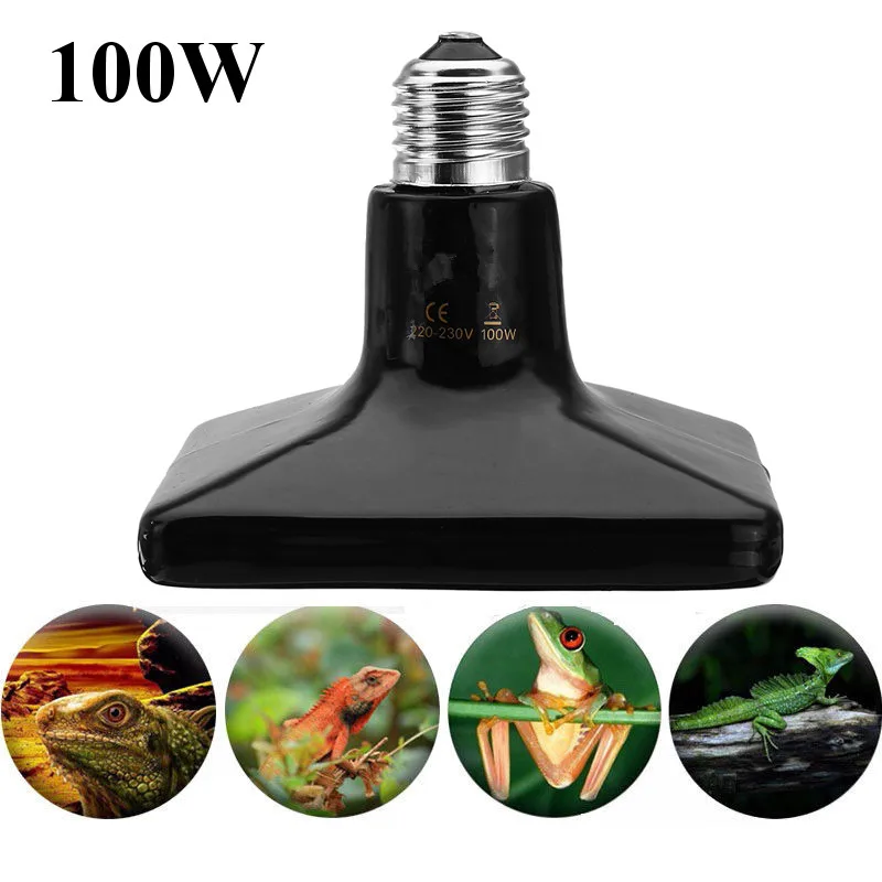 Новая квадратная лампа E27 для обогрева домашних животных внешний черный