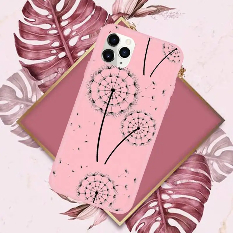 

Dandelion Phone Case Candy Color for iPhone 11 12 mini pro XS MAX 8 7 6 6S Plus X SE 2020 XR