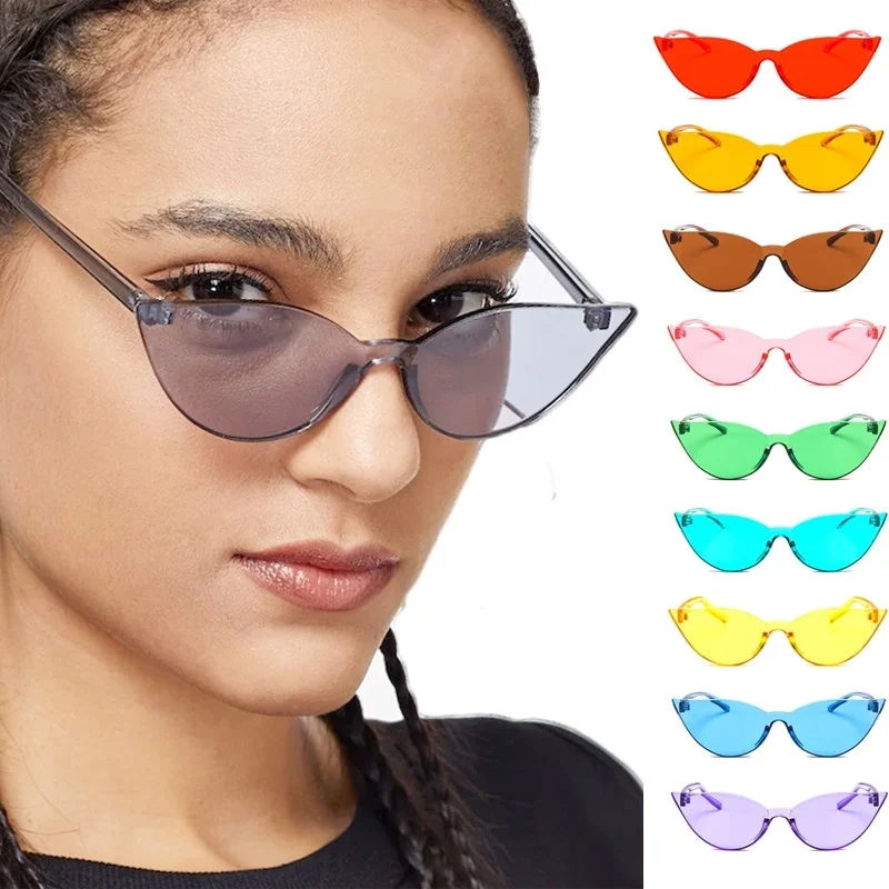 

Vintage Cat Eye Women Sunglasses PC Frame Resin Lens UV400 Eyewear Glasses