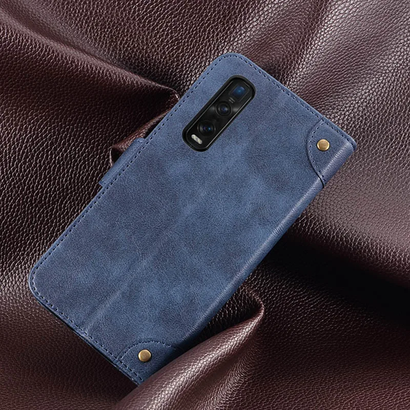 Кожаный чехол для OPPO Find X2 Pro флип-кейс задняя обложка книги ударопрочный