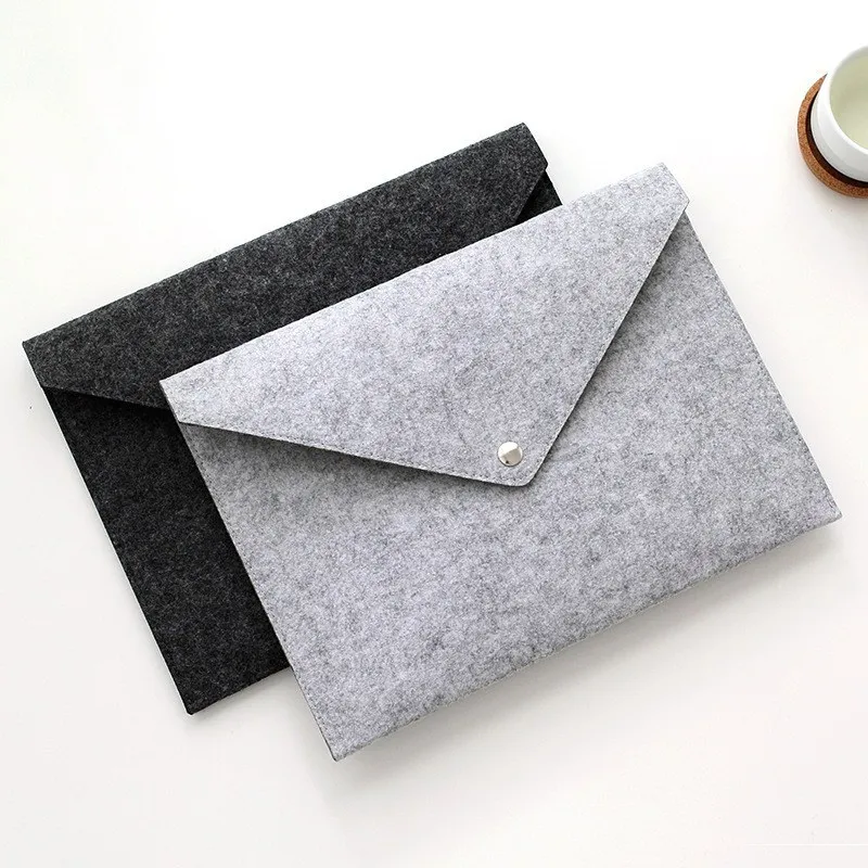 

Soft Bussiness Laptop Wood Felt Sleeve Bag For Apple Macbook Air Pro Retina Case A4 File Package