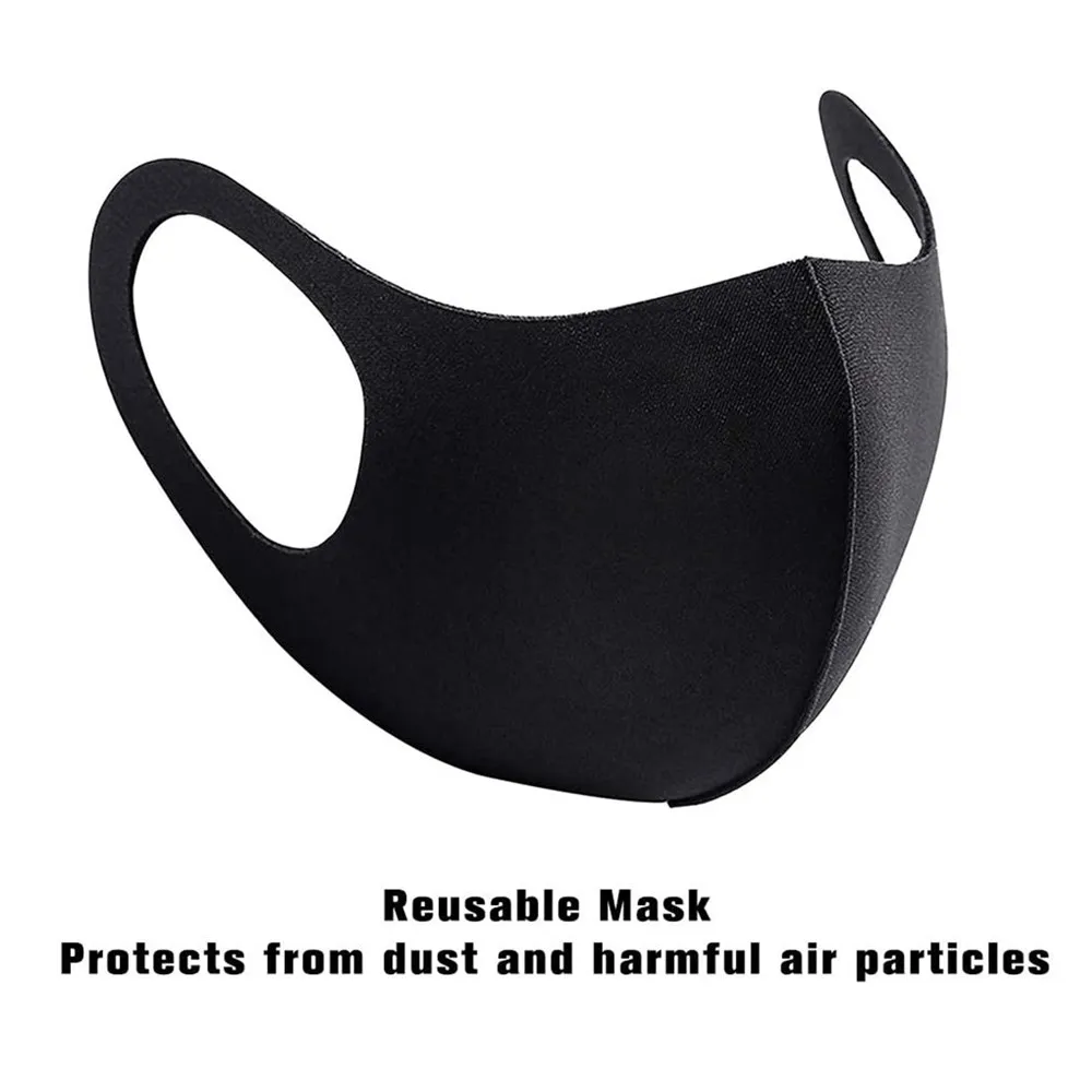 

5pcs/Pack Anti Dust Face Mouth Mask Reusable Washable Outdoor Wind Proof Unisex Anti-Pollution Facemask Breathable Black Masks
