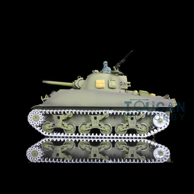 

US Stock Heng Long 1/16 TK6.0 Upgraded M4A3 Sherman RTR RC Tank 3898 Metal Tracks TH12813-SMT5