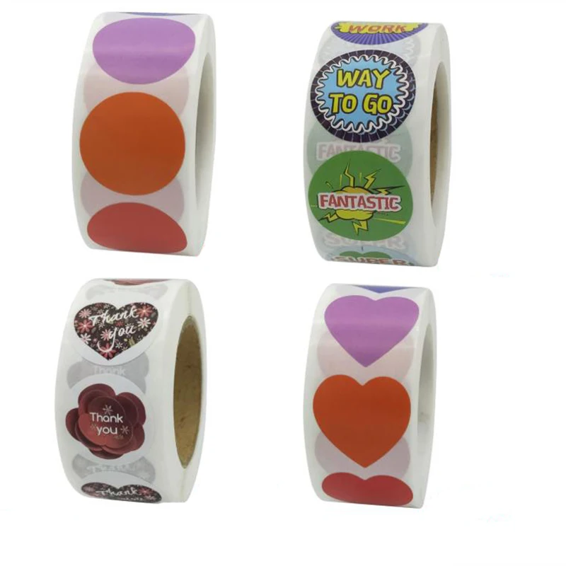 

500PCS Children's Stickers Thank You Stickers Custom Adhesive Labels Seals Paper Decoration Scrapbooking Stationery Supplies