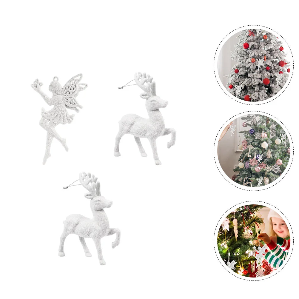 

3pcs Xmas Hanging Decors Festive Pendants Exquisite Christmas Themed Pendants