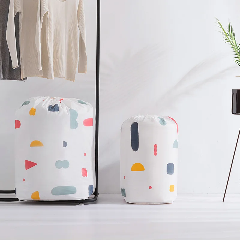 

Square zipper bundle mouth PEVA clothing quilt storage bag dustproof and waterproof clothing storage debris storage bag