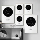 Созвездие настенные картины постер для детской комнаты, астрологический знак, Геометрическая настенная живопись, украшение для детской комнаты, милые картины