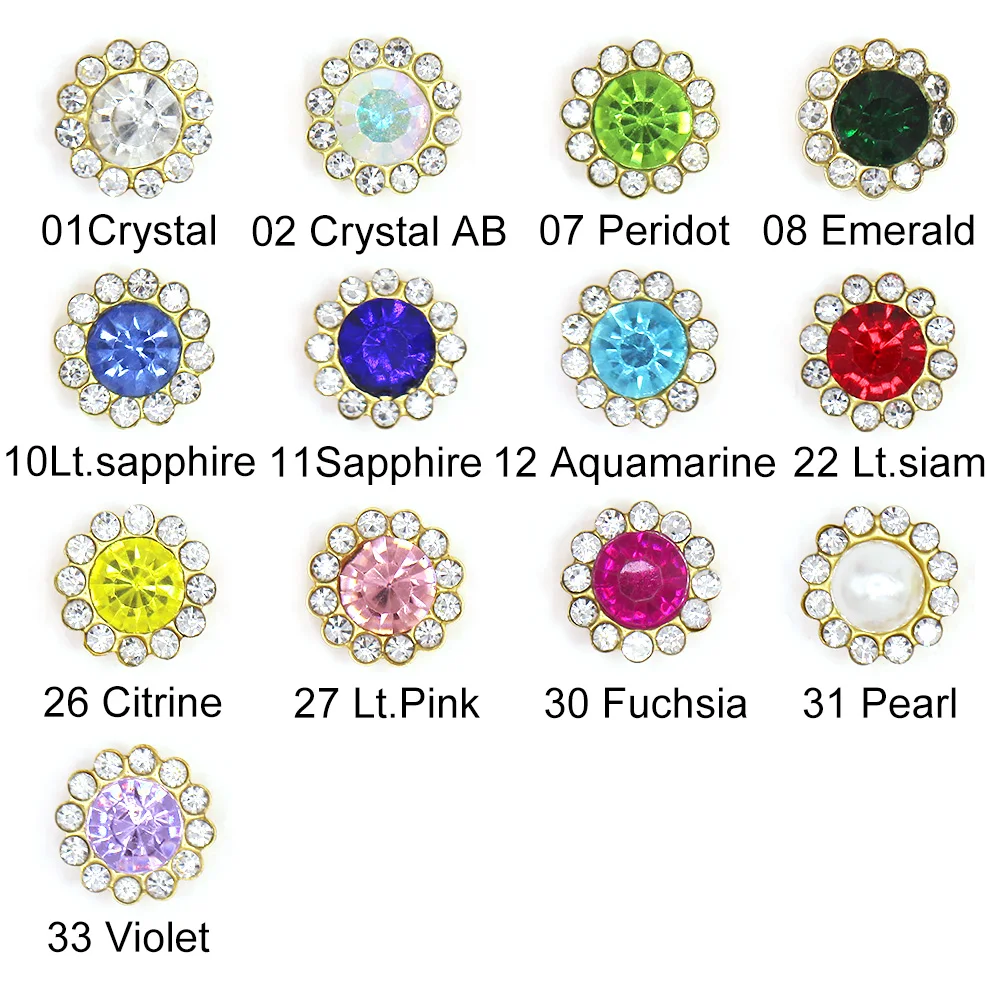 20/100 шт. стеклянные пуговицы Стразы для одежды