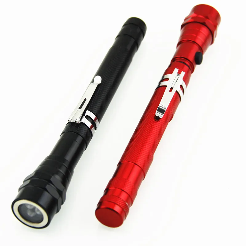 

Светодиодный выдвижной фонарик с зажимом, портативный фонарик Powerfu на батарейках для кемпинга, самообороны, фонари, освещение EB50SD