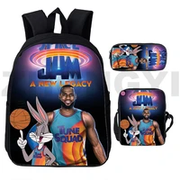 sac a dos tune squad anime bag space jam a new legacy backpack men 3d print schoolbags knapsack basketball we win bookbag