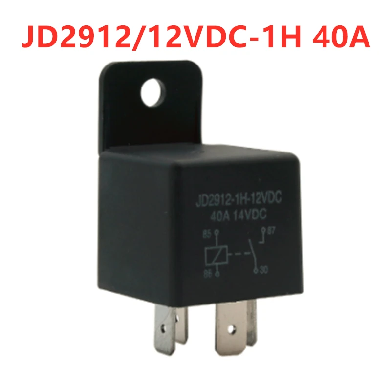 

10pcs 40A car relay JD2912 / 12VDC-1H 24VDC four-pin with cross socket
