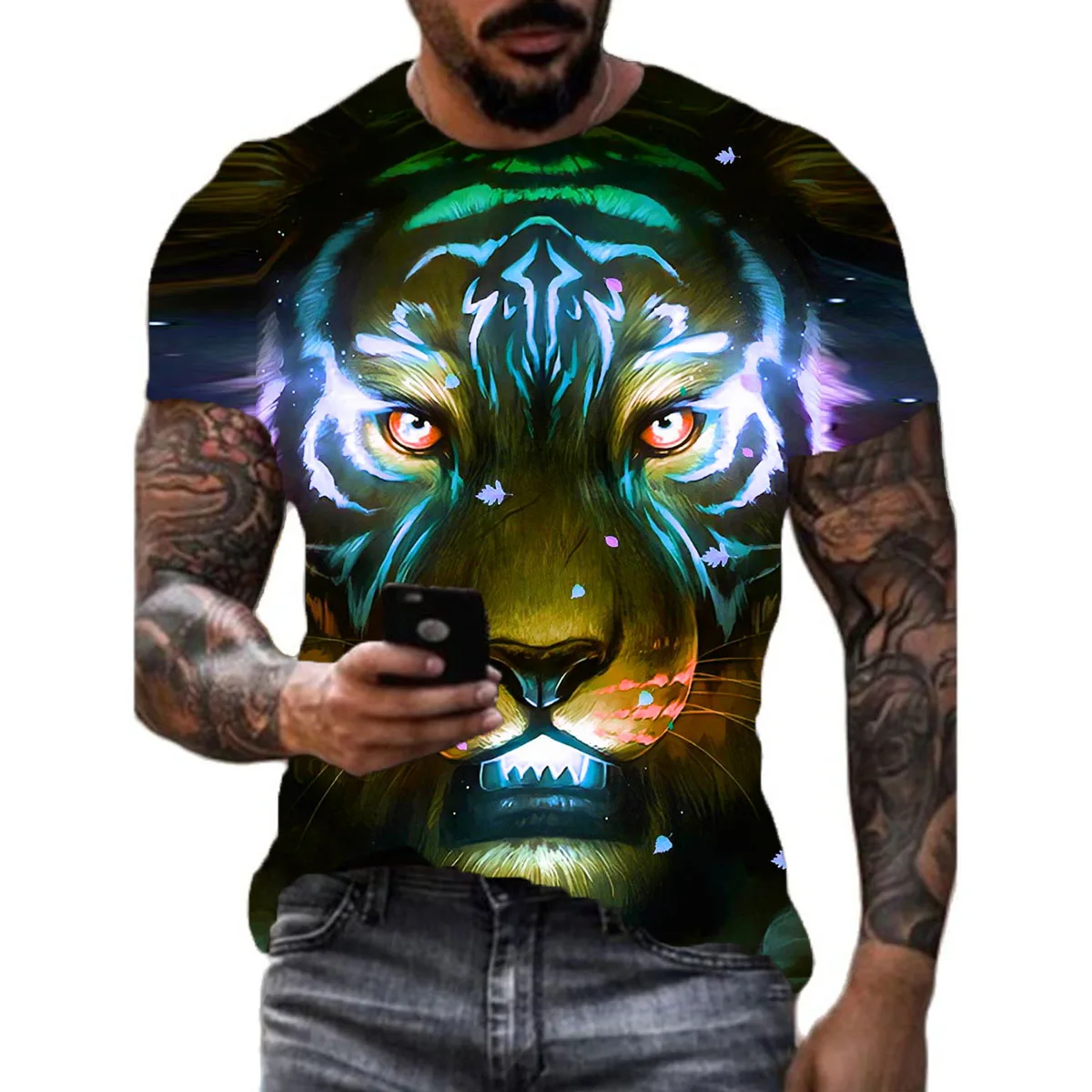 

Fashion Punk Style Tops 3D Printed Joker Skull T Shirts Short Sleeve Cool Summer Shirts Custom Make Your Own Picture Design