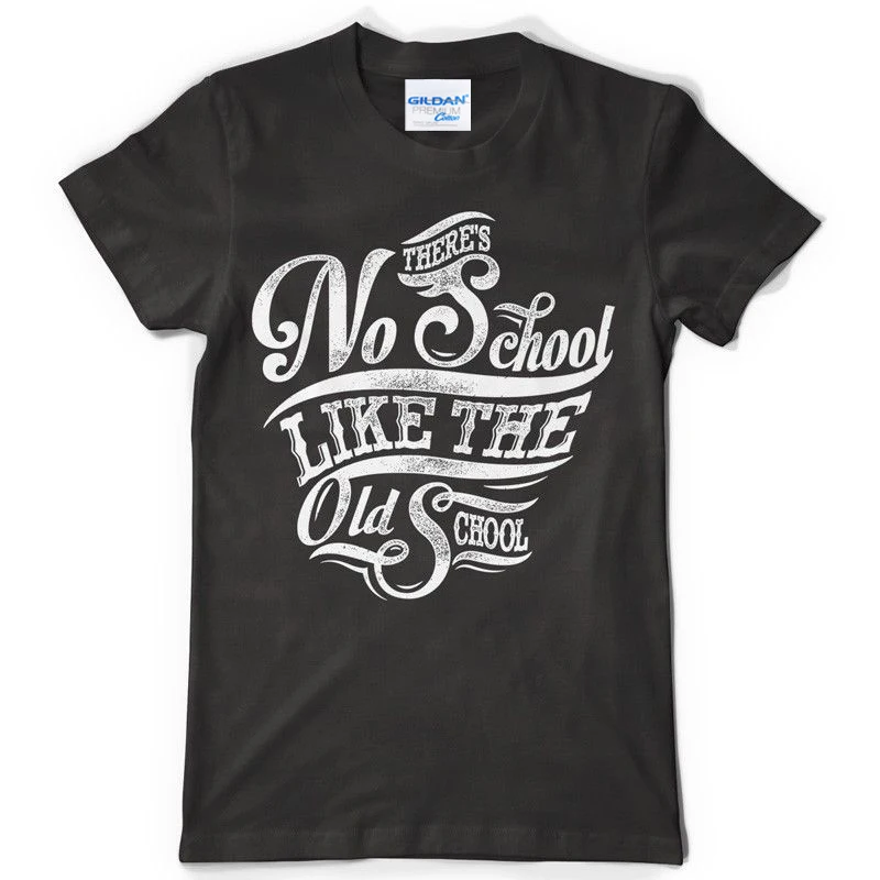 

New 2019 Fashion T Shirt Men cotton t shirts Black Tee Shirt Old School cotton T shirt Men's 100% Cotton Plus Size