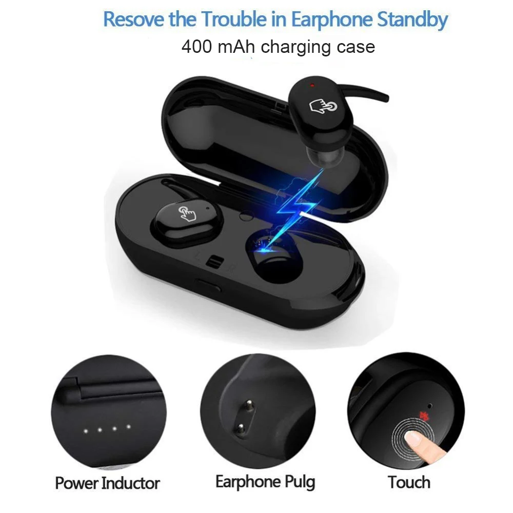 TWS беспроводные наушники hifi Bluetooth с сенсорным управлением 5 0 handsfree спортивные бас