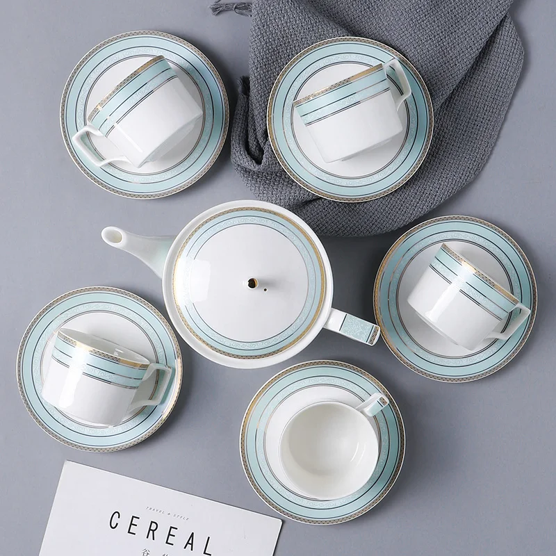 Luxury Ceramic Tea Cup and Saucer Holder Modern Reusable Coffee Small Paper Cups with Lid Tasse A Cafe Ceramique Set OO50CS | Дом и сад