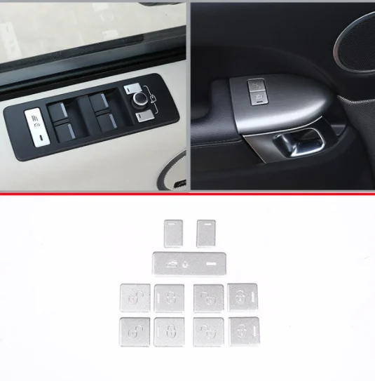 

11x модифицированный дверной оконный переключатель, декоративная кнопка управления для Land Rover Range Rover Sport 2014-2017 & Vogue 2013-2017