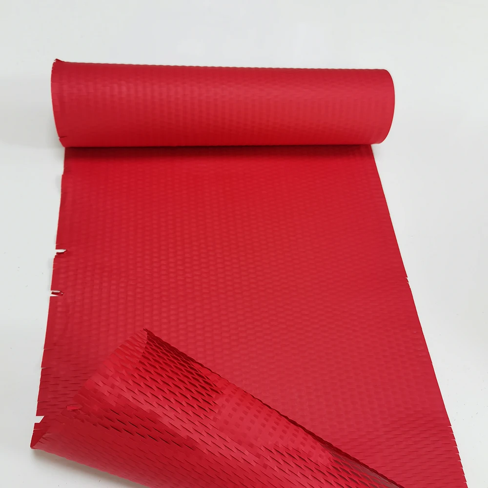 

Hysen Fashional 100Pcs 38cm*50cm Red Color Papier Nid d'abeille Emballages Kitchen Cutlery Set Gift Paper Roll