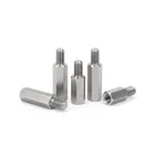 10 шт Латунь Медь никелированный 4 #-40*5 + L Шестигранная стойка штекер-гнездо промежуточный винт для печатной платы материнской платы VGA DVI COM порт