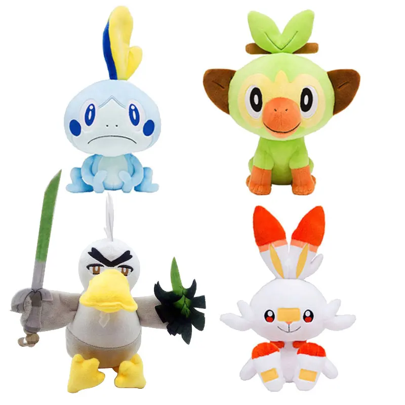 

Scorbunny Sobble Grookey Sirfetch'd plush toys cute animal rabbit lizard monkey Stuffed doll gifts for Children kids