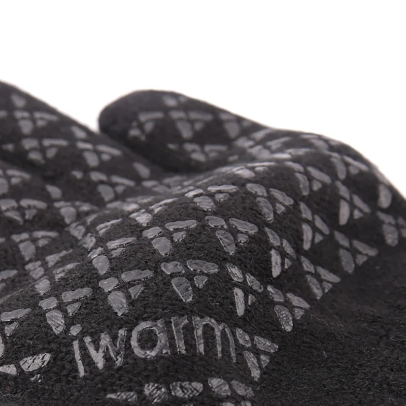 

Winter padded non-slip warm touch screen knit men's gloves wool gloves