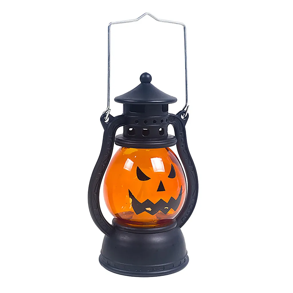 Halloween Pumpkin lantern Vintage Lantern Party Hanging Decor LED Light Lamp Portable Nightlight Home Decoration | Дом и сад