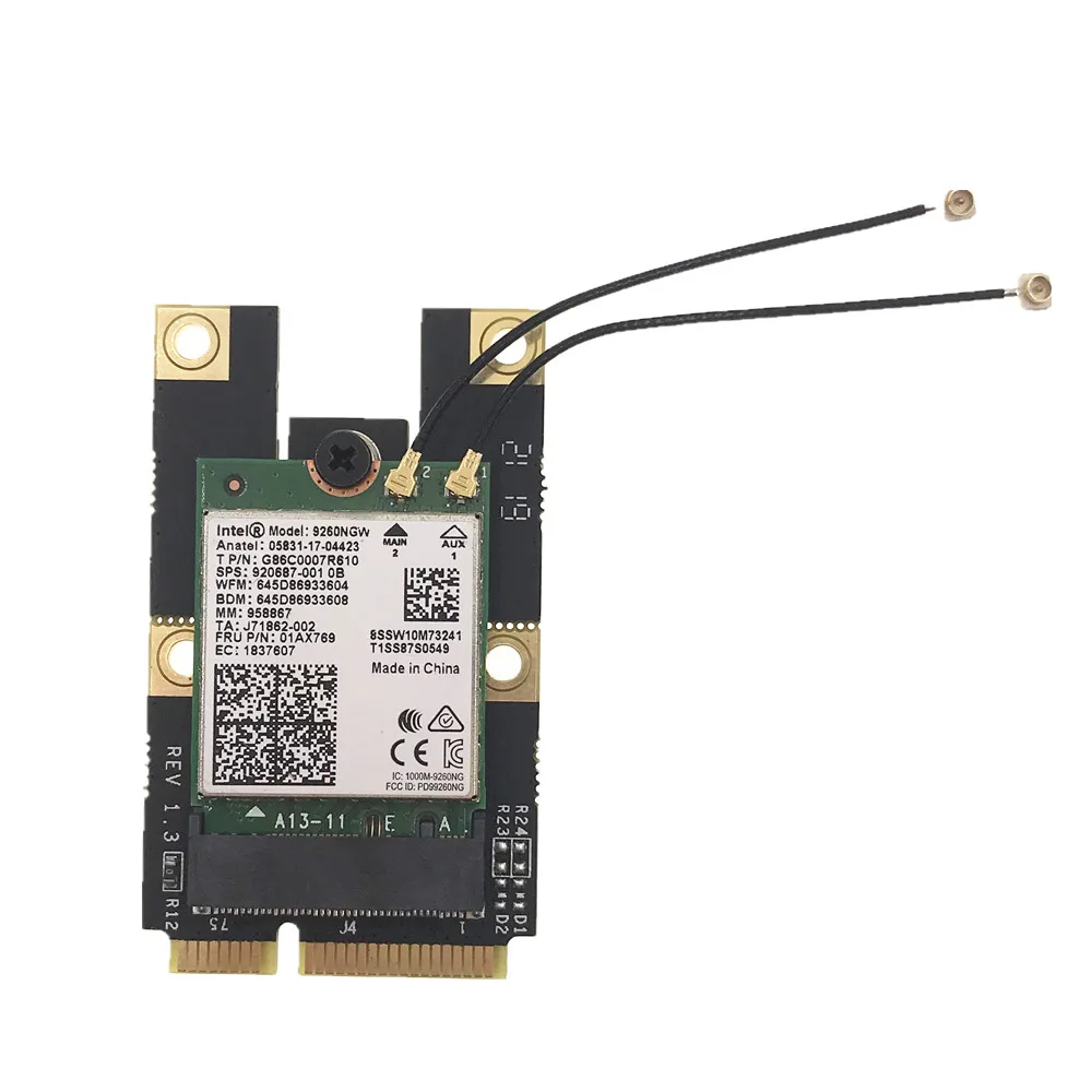 Для Intel 9260 AX200 M.2(NGFF) Wi Fi WLAN карты для Mini PCI E Express адаптер win 10 MUMIMO|Сетевые карты| |