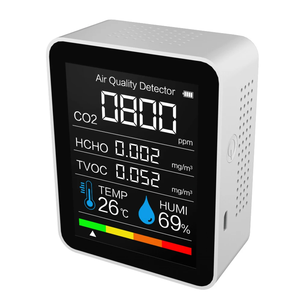 

2021 new multifunctional co2 gas detector meter home air quality monitor temperature and humidity tester lcd display