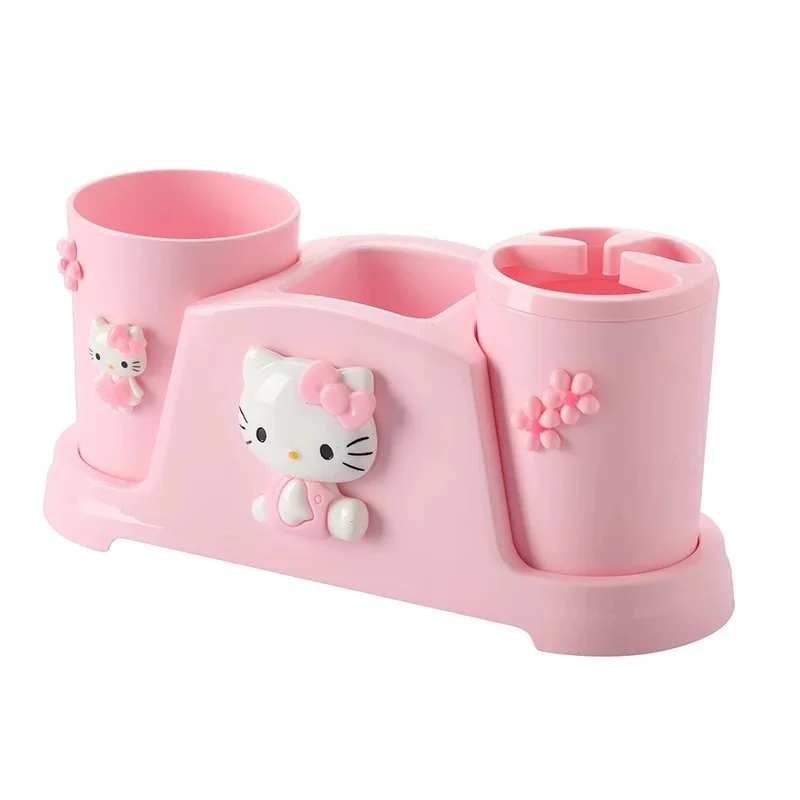 E KT Cat мультфильм пара зубная щетка чашки Tumblers hello kitty кружки для зубной щетки в форме полоскания рта пластик в ванной аксессуары набор розовый - Цвет: E