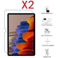 2pcs tablet tempered glass screen protector cover for samsung galaxy tab s7 t870t875 full coverage anti scratch screen
