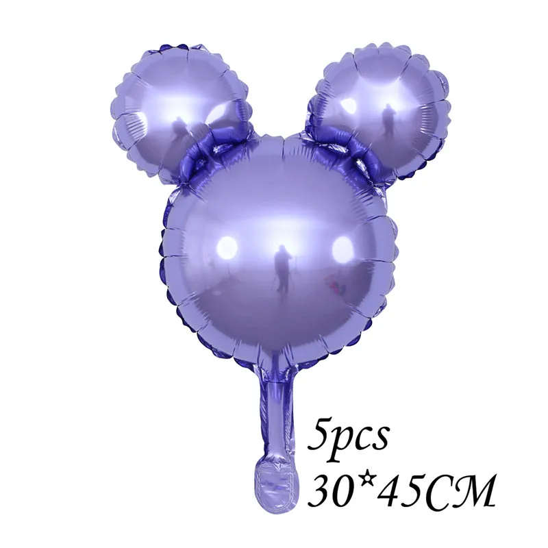 5pcs head 112 см гигантский Микки Минни Маус фольгированный шар мультфильм день рождения украшения дети ребенок душ вечерние игрушки - Цвет: 5pcs head