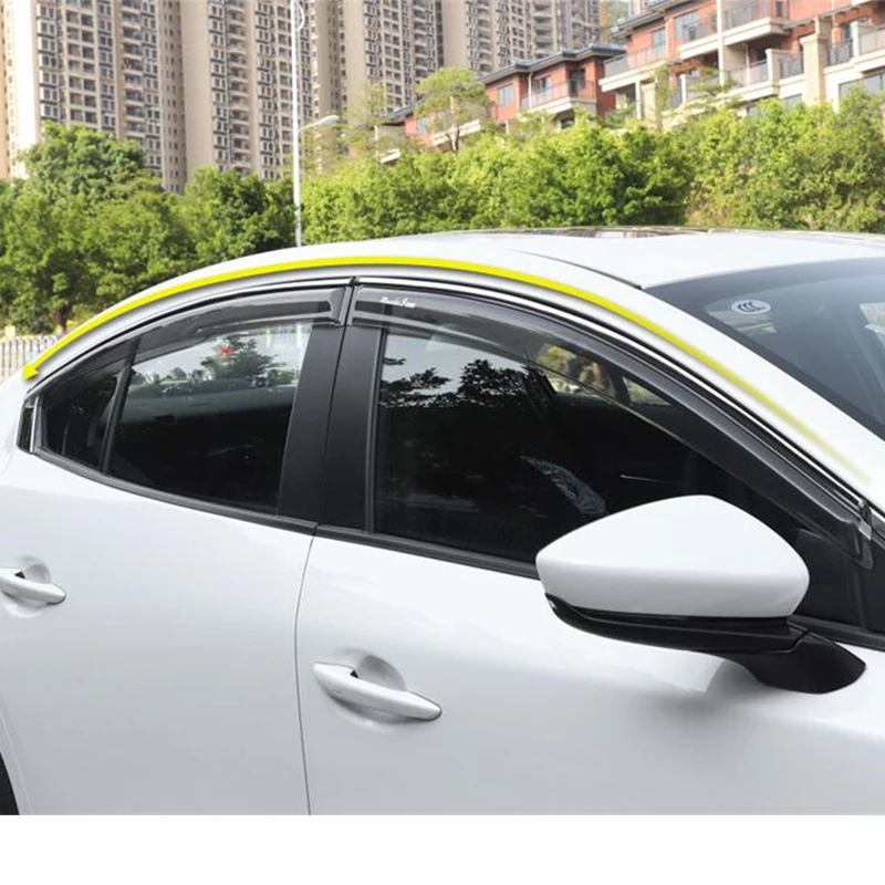 CEYUSOT для Mazda 3 козырек окна седан боковой солнцезащитный дождь Mazda3 Axela 4 шт.