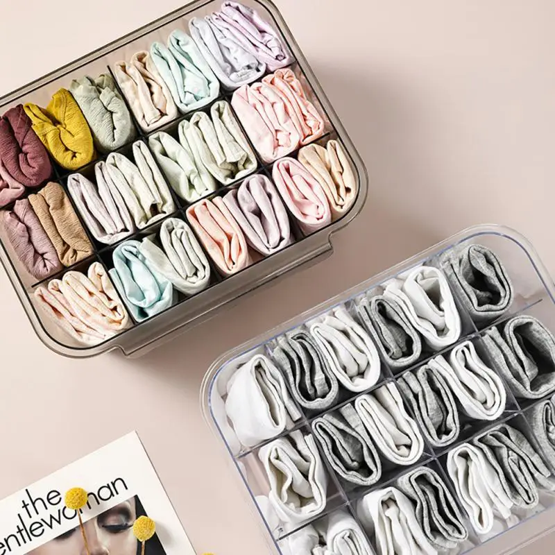 

Newest Underwear Storage Box, Socks, Underwear, Drawer, Three-In-One Dormitory Household Offices Artifact Wardrobe Storage Box