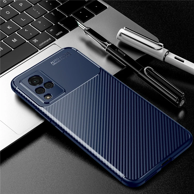 For Cover Vivo V21 Case For Vivo V21 V 21 Capas Coque Armor Shockproof Phone Bumper Back Soft TPU Cover For Vivo V21 V 21 Fundas