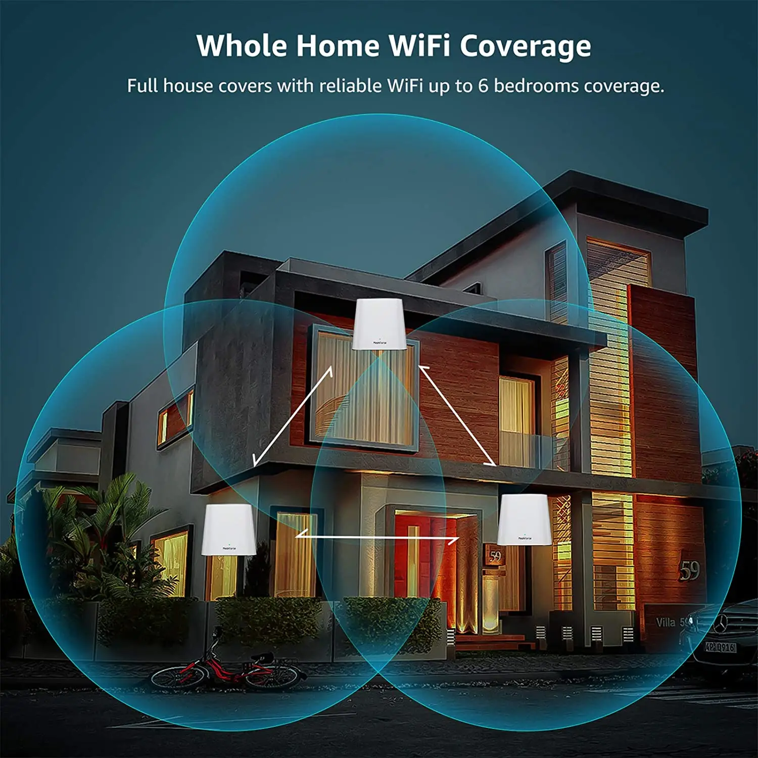 Wi-Fi-роутер MeshForce M1 AC1200 двухдиапазонный для всего дома сетка с Wi-Fi покрытием