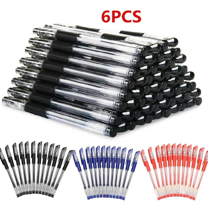 Углеродная гелевая ручка 0 5 мм 6 шт. для канцелярских товаров школьные